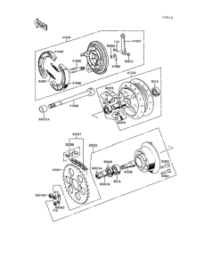 KE100 Задняя ступица колеса