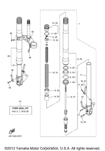 YZF-R1S Передняя вилка