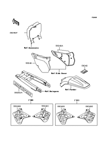 KX125 Наклейки