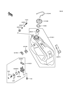 KX125 Топливный бак