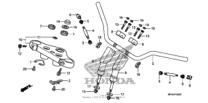VT750C2 Handlebar + top bridge