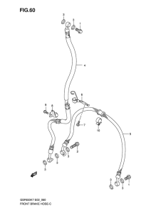 GSF650 Передние тормозные трубки