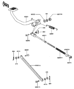 KZ440 Педаль тормоза