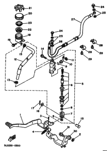 XTZ750 XTZ750B Задний тормозной цилиндр