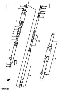 TS250 Вилка передней оси