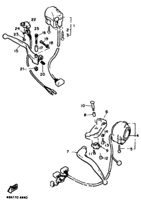 XJ600 Handle switch. lever