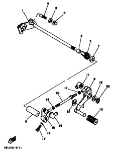 RD350F Shift shaft. pedal