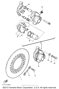 XZ550RJ Передний суппорт