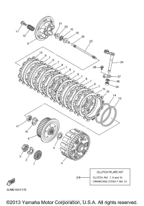 WR250FY Сцепление