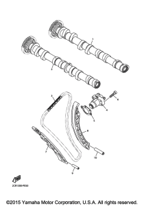 YZF-R1M Цепь механизма газораспределения
