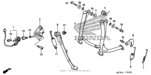 VFR800 Подножка