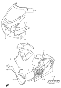 GSX-R1100 Cowling body