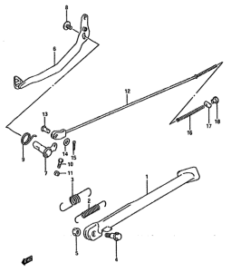 DR750 Stand-rear brake