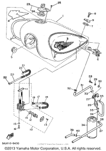 XV750G Топливный бак