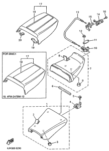 FZR600R Сиденье