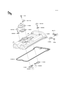 KLE650 Крышка головки цилиндров