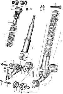 CB92 Передние аммортизаторы