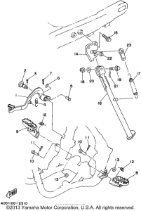 WR250Z Stand - footrest