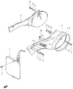 RM465 Обтекатель задний