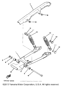 RX50L Swing arm - rear shocks