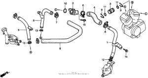 VT1100T Патрубки охлаждения