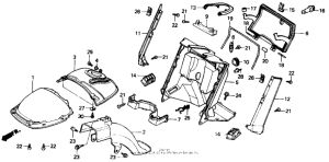 CH150D Front fender 85-86