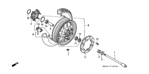 GL1500 Rear wheel complete assy