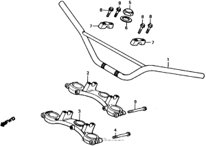 CR60R Handlebar + top bridge