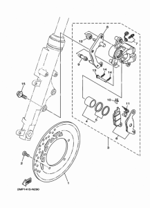 YS125-5C Передний суппорт