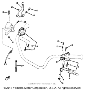 XS650G Handle switch - lever