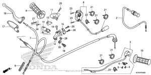 CRF110F Handle Lever + Switch + Cable
