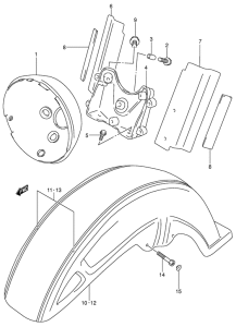 VL1500 Переднее крыло