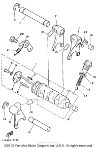 RT100F Shift cam - fork