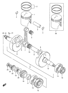 TS125 Вал коленчатый