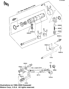 KZ1100 Переключатель передач
