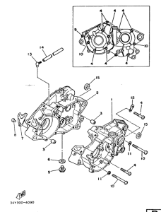DT125LC Картер двигателя