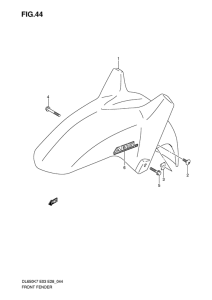 DL650 (ABS) Переднее крыло