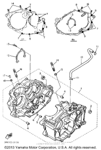 XT600U Картер двигателя
