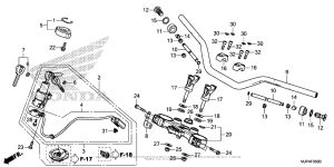 CRF1000D (ABS) Handlebar + Top Bridge