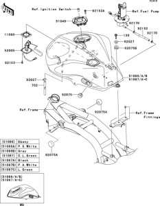 ZR750 Топливный бак
