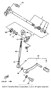 TDM850DC Вал переключения