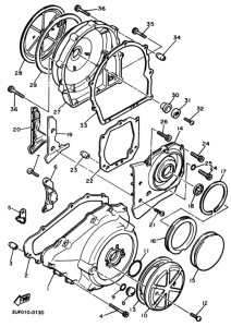 VMAX12 Crankcase cover ass`y  (v