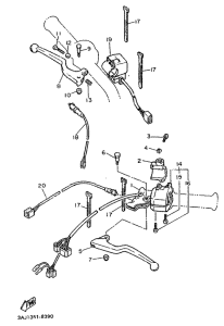 XT600Z Interruptor de manija . palanc