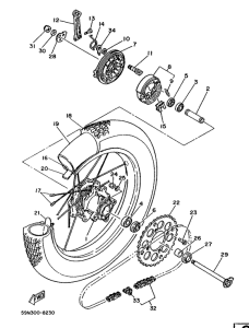 TY250S Переднее колесо