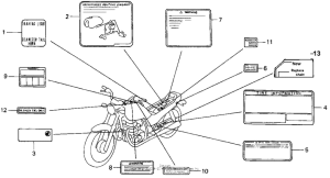 CB250 Лейбл предостережения
