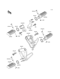 KL650 Подножки