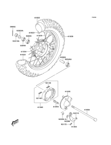 KDX50 Передняя втулка