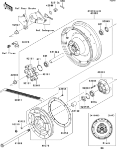  Задняя ступица колеса