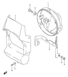 DF200 Headlamp cover  front fender