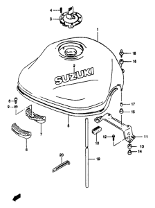 GSF1200S (ABS) Tank fuel